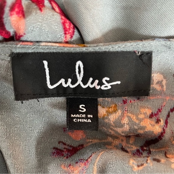 Lulus Fiorire Slate Blue Floral Print Wrap Maxi Dress 20577 - Picture 10 of 13